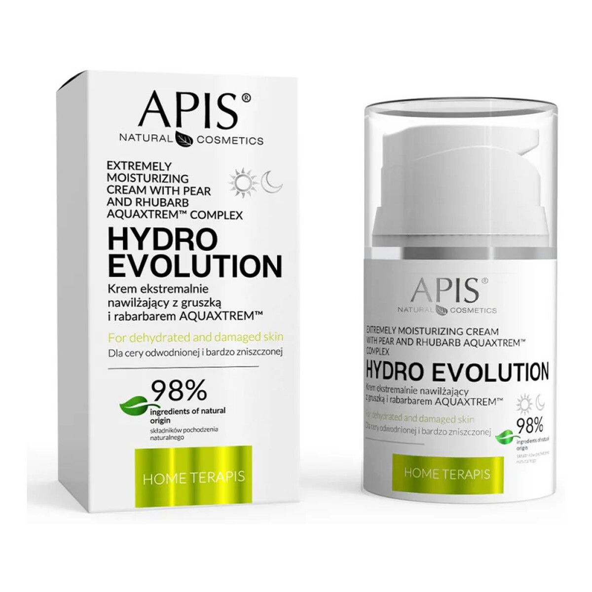 Apis Hydro Evolution krem ekstremalnie nawilżający z gruszką i rabarbarem AQUAXTREM™ 50ml