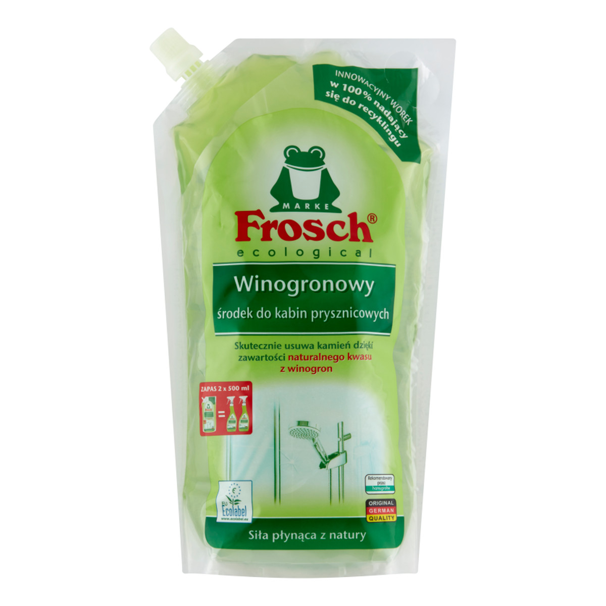 Frosch Ecological Winogronowy środek do kabin prysznicowych zapas 1000ml