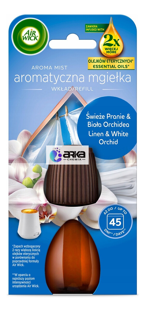 Mgiełka z olejkami zapas Świeże Pranie & Biała Orchidea