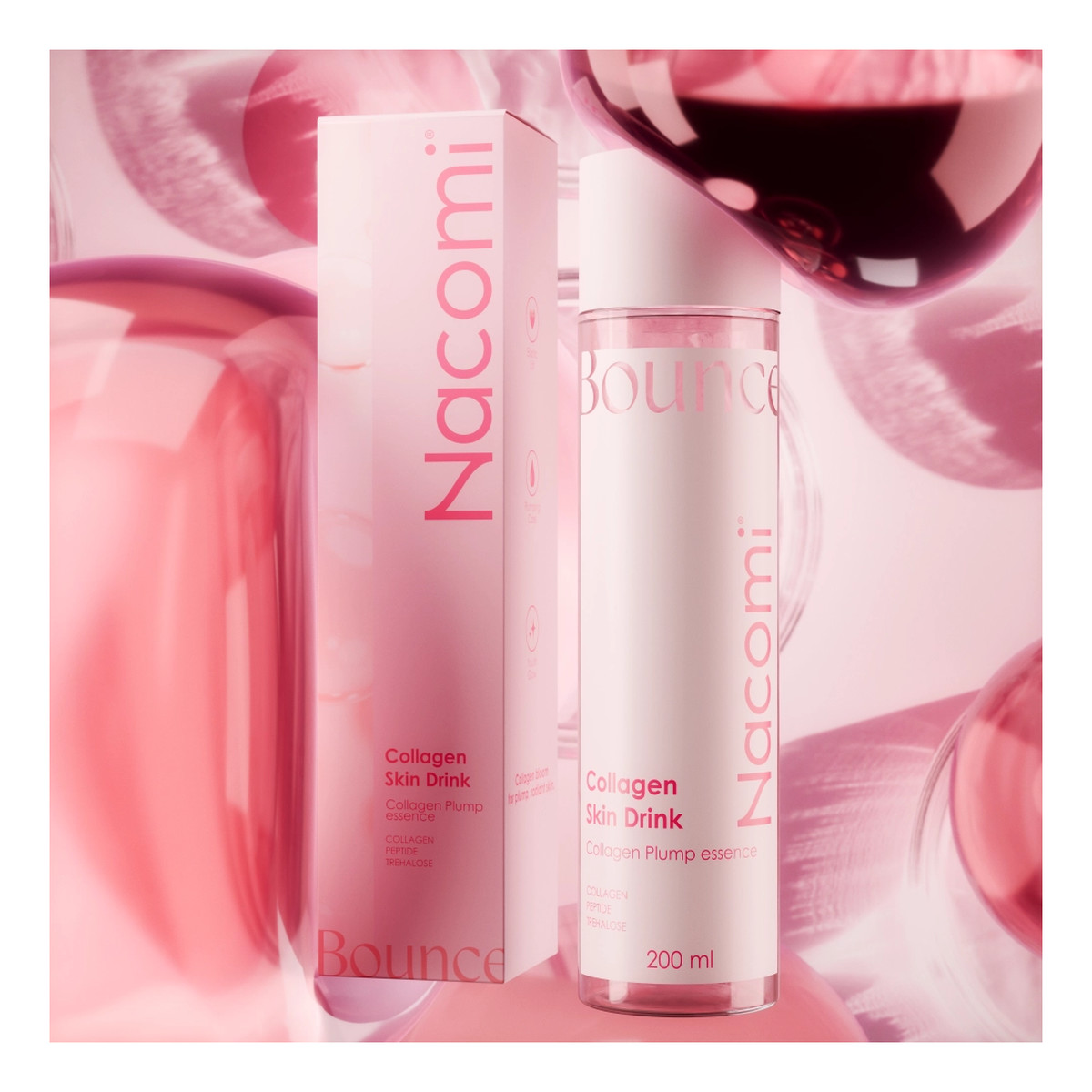Nacomi Collagen Skin Drink Plump Bounce Essence Esencja Ujędrniająco - nawilżająca 200ml