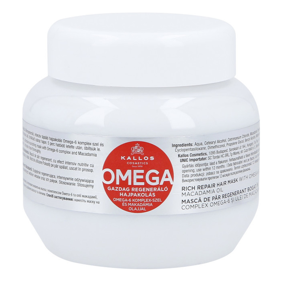 Kallos KJMN Omega Maska Do Włosów Suchych i Zniszczonych 275ml