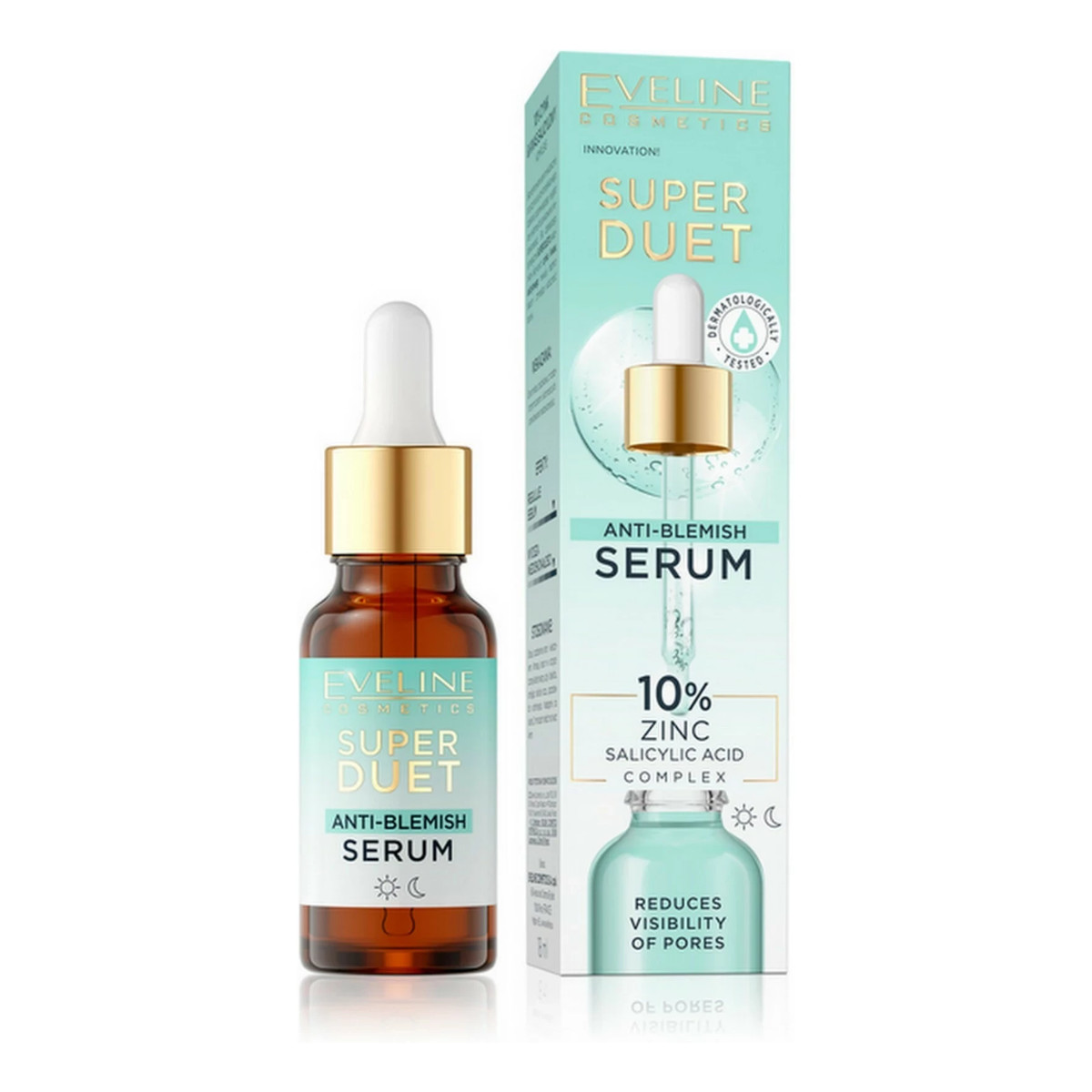 Eveline Super Duet serum do twarzy na niedoskonałości Cynk 18ml