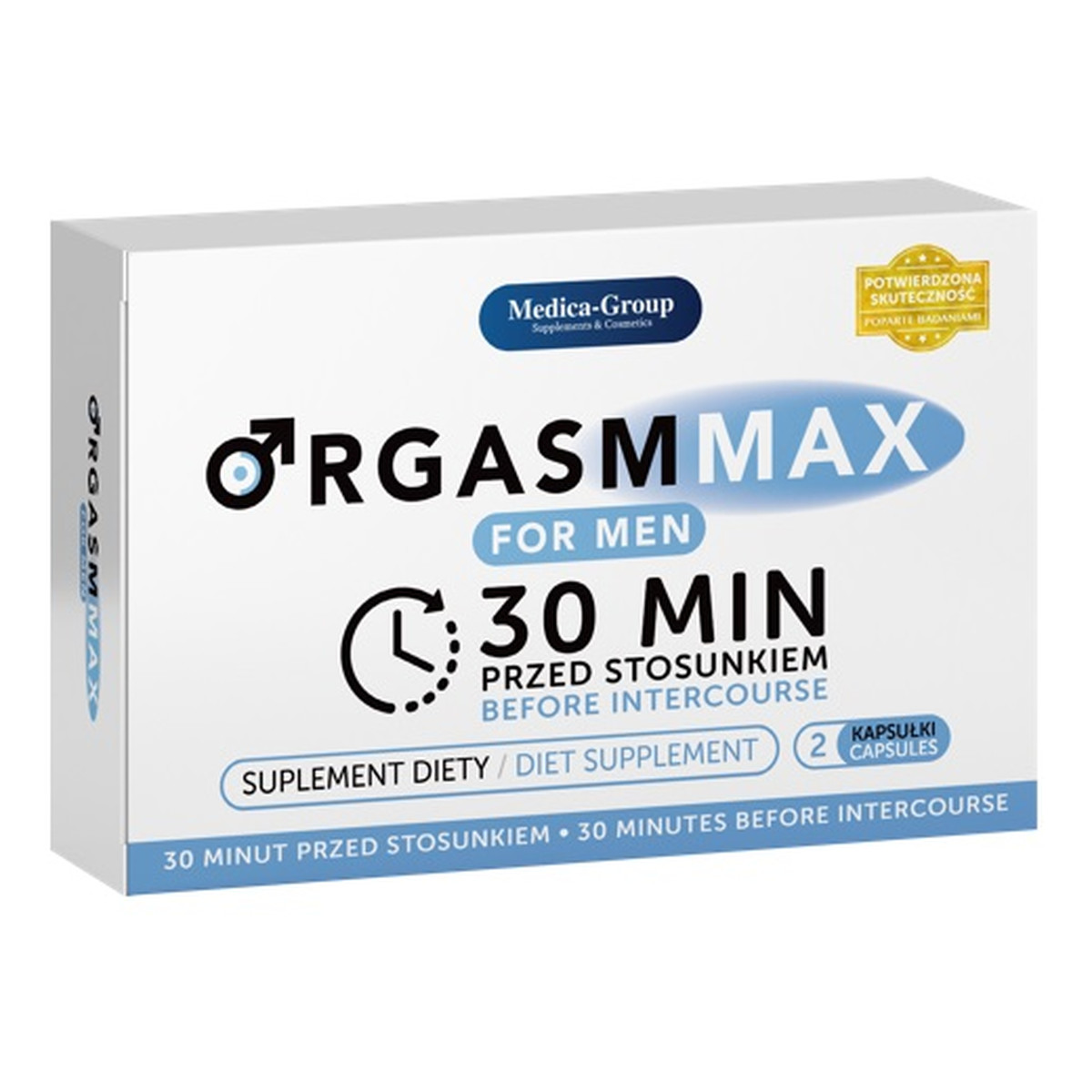 Medica-Group Orgasm max for men suplement diety na szybką i długą erekcję 2 kapsułki
