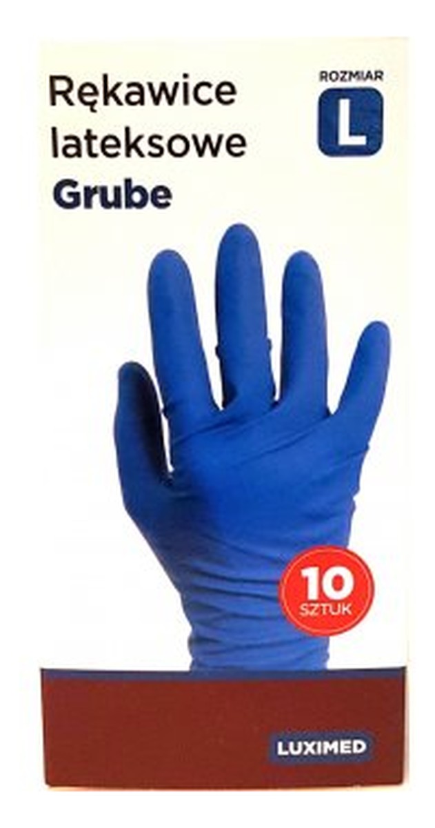 RĘKAWICE LATEKSOWE NIEBIESKIE (10) L