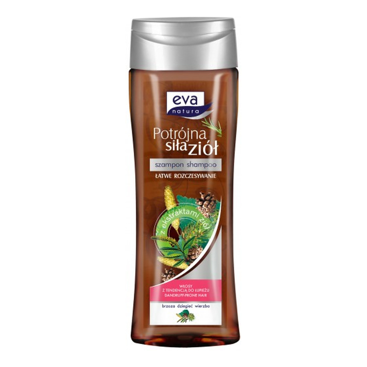 Eva Natura Szampon potrójna siła ziół Brzoza, dziegięć i wierzba 400ml