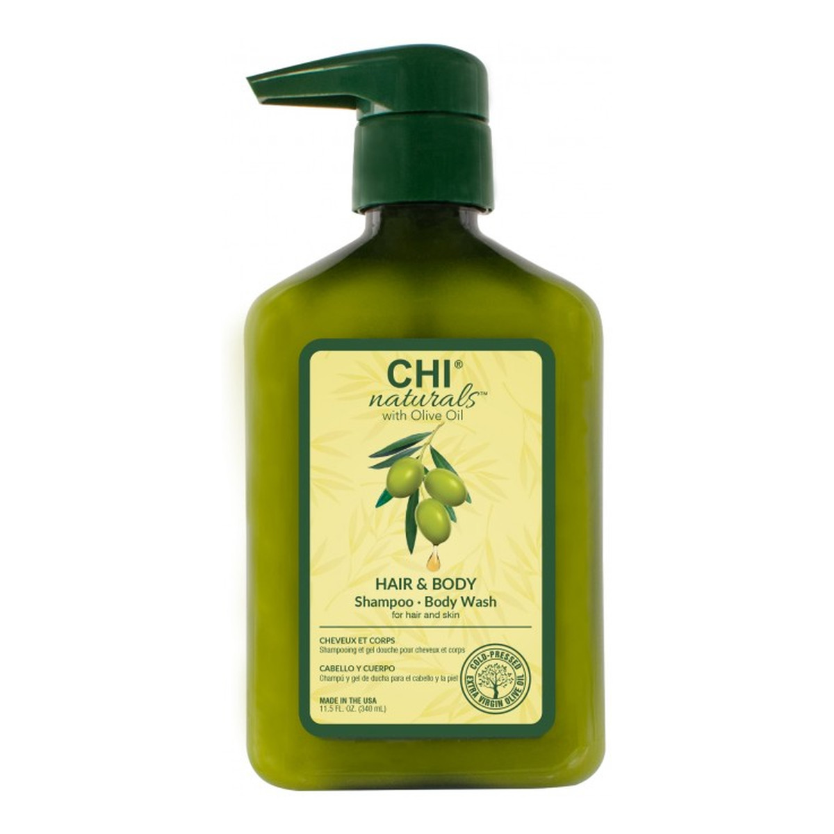 CHI Olive Szampon i żel do mycia ciała z oliwą z oliwek i jedwabiem 340ml
