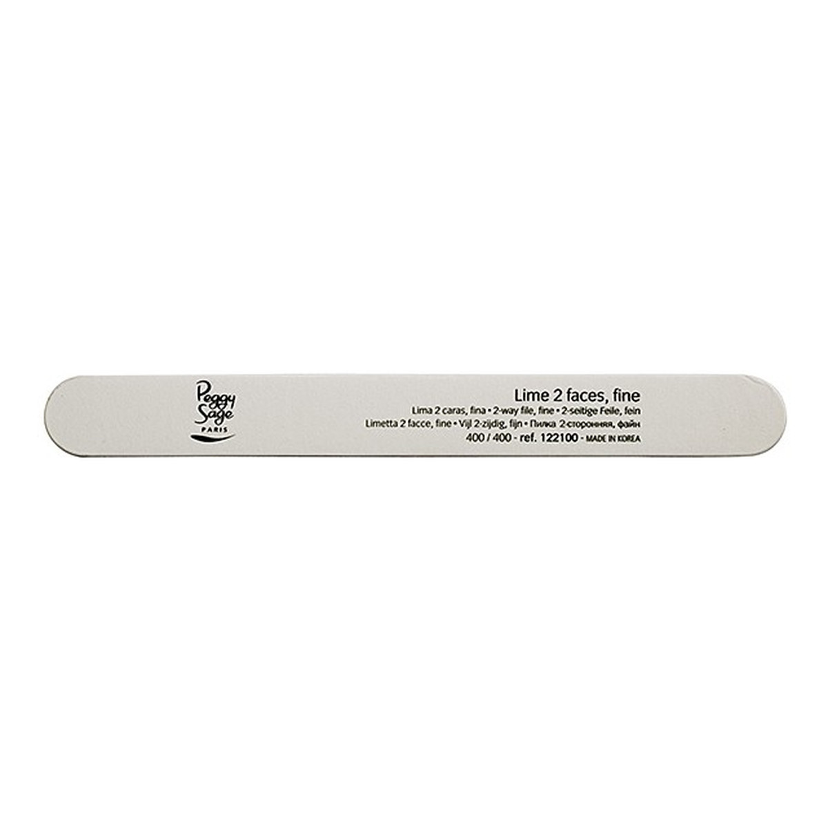 Peggy Sage 2-way nail file dwustronny pilnik do paznokci 400/400 biały 1szt