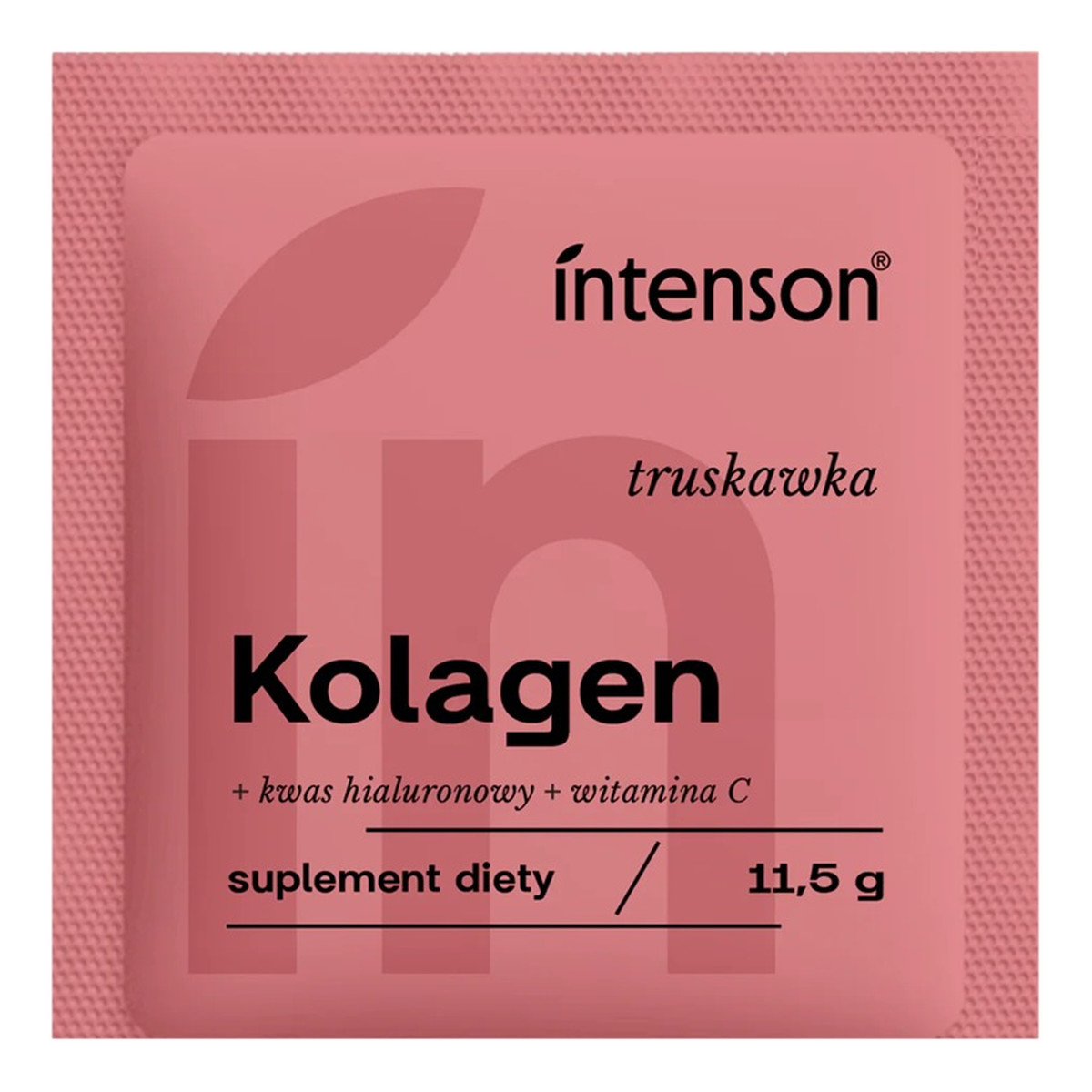 Intenson Kolagen + witamina c + kwas hialuronowy suplement diety truskawka 11.5g