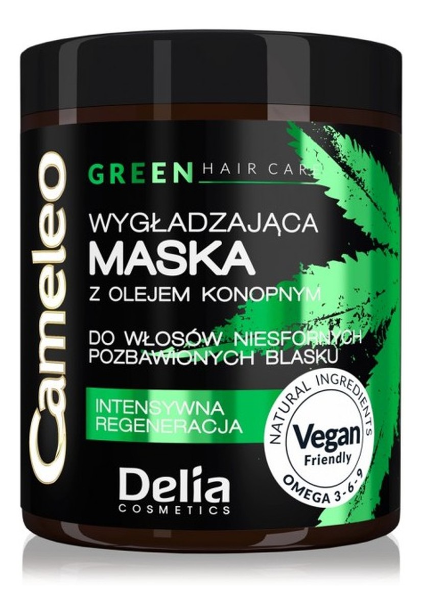 Green Hair Care Wygładzająca Maska Z Olejem Konopnym Do Włosów Niesfornych Pozbawionych Blasku
