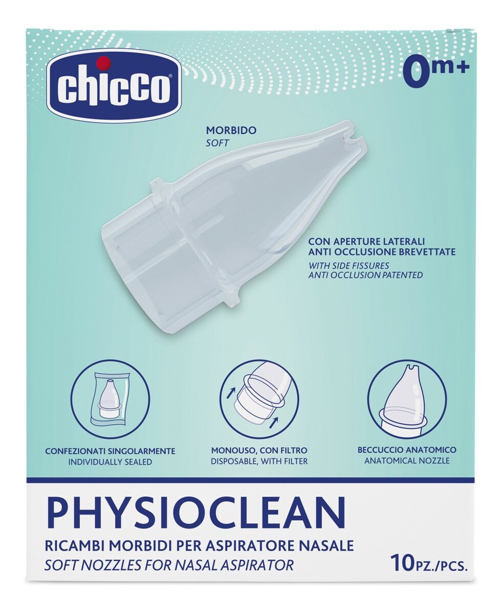 Physioclean końcówki do aspiratora do nosa 10szt.