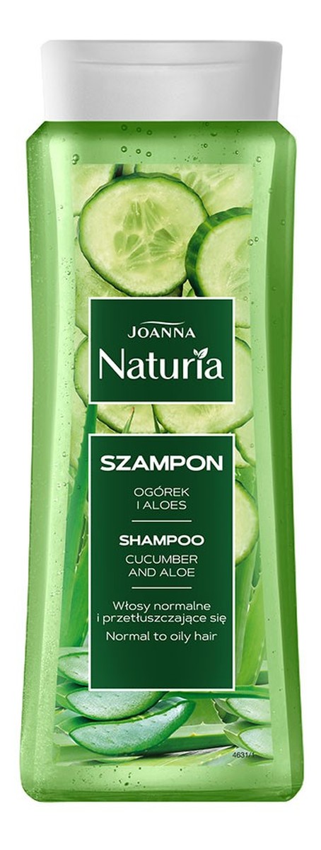 Naturia szampon do włosów normalnych i przetłuszczających się ogórek i aloes
