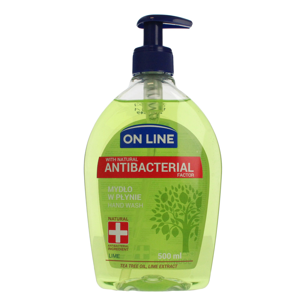 On Line antybakteryjne mydło w płynie do rąk z dozownikiem Lime 500ml