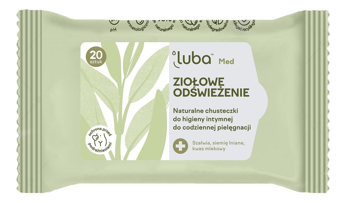Med ziołowe odświeżenie naturalne chusteczki do higieny intymnej 20szt.