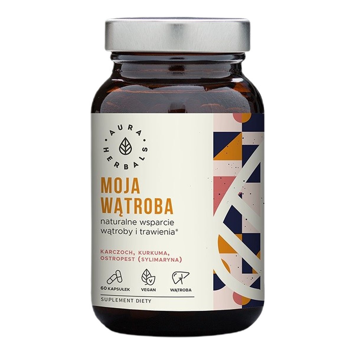 Aura Herbals Moja wątroba naturalne wsparcie wątroby i trawienia suplement diety 60 kapsułek