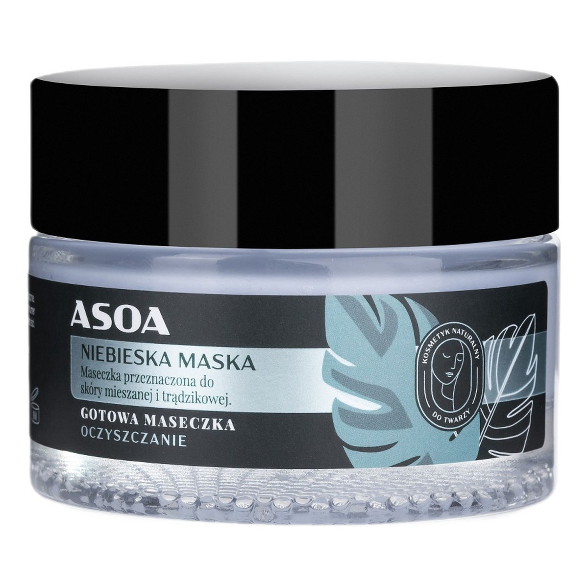 Asoa Gotowa maseczka do twarzy Niebieska Glinka 50ml
