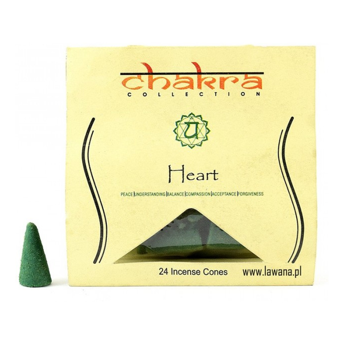 Chakra Heart Kadzidła stożkowe na 5 Czakrę 24 szt.