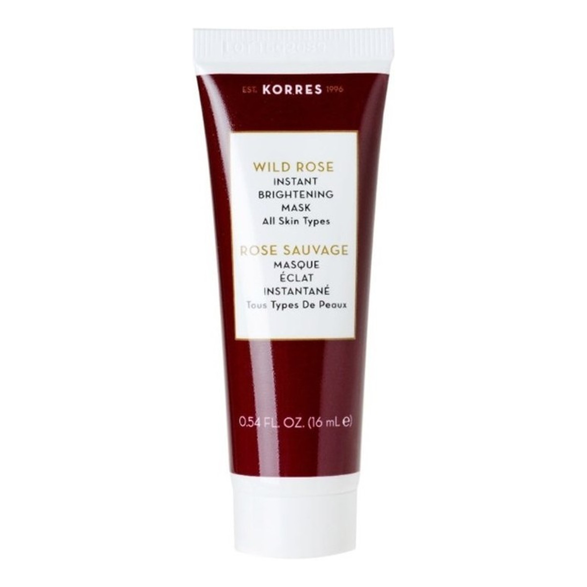 Korres Wild Rose Instant Brightening Mask Rozświetlająca i Rozjaśniająca maska z olejkiem z dzikiej róży 16ml