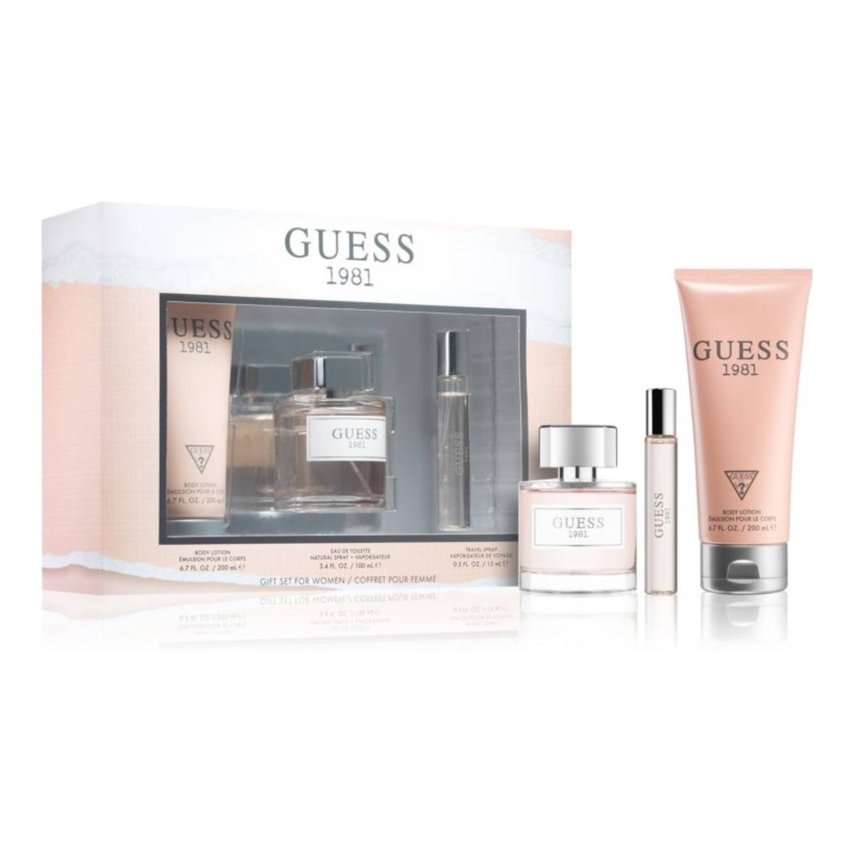 Guess 1981 Zestaw woda toaletowa spray 100ml + woda toaletowa 15ml + balsam do ciała 200ml