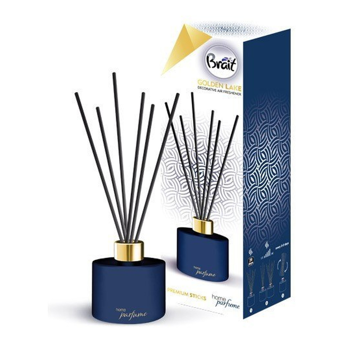 Brait Home Parfum Patyczki odświeżające + Olejek Golden Lake 100ml