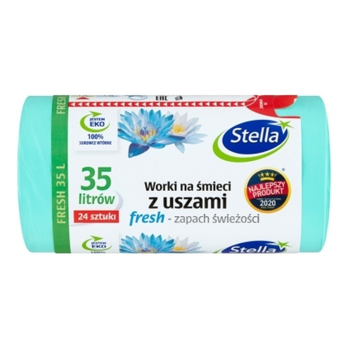 Stella Worki na śmieci z uszami - Fresh zapach świeżości 1 op. - 24 szt 35 l 300g