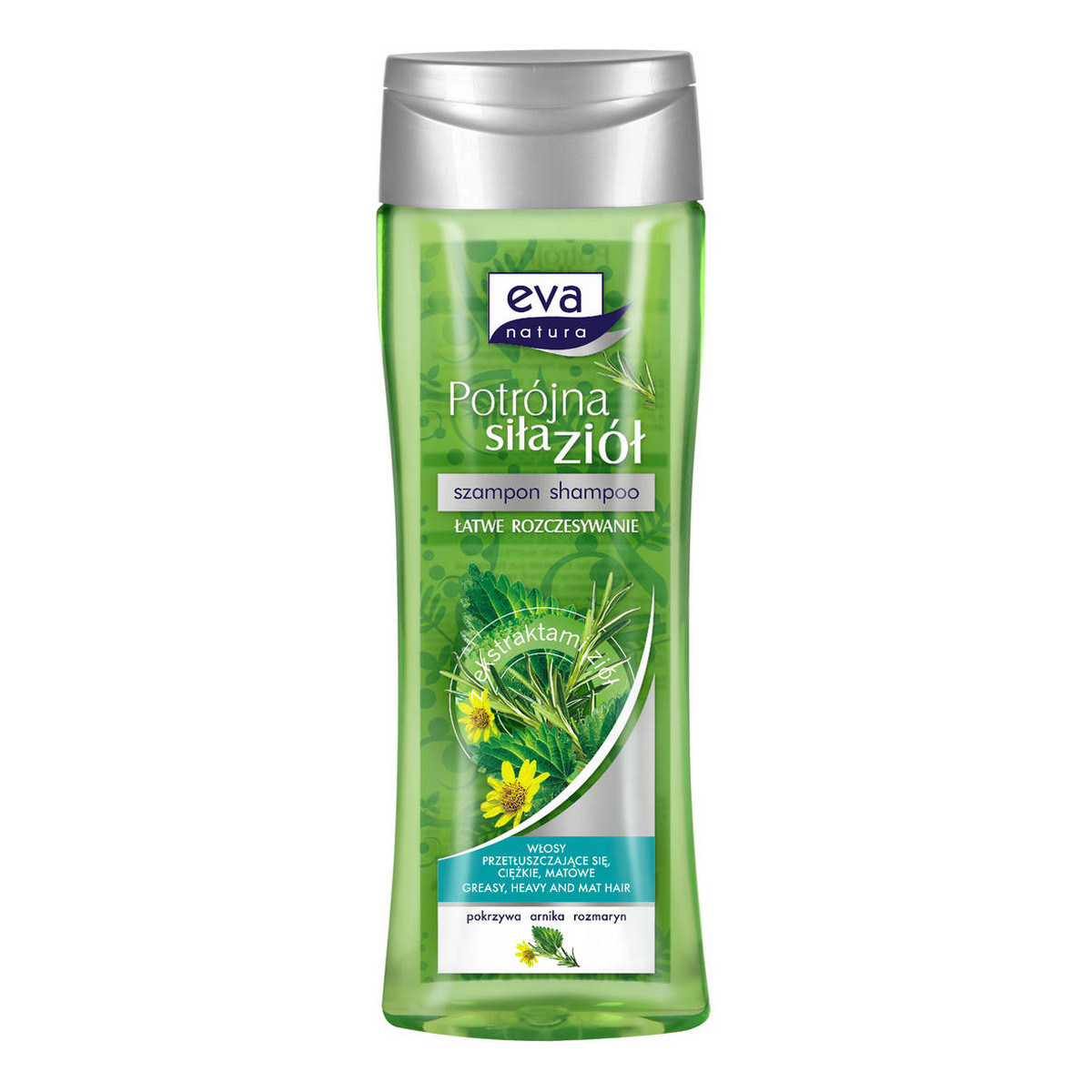Eva Natura Potrójna Siła Ziół Szampon do włosów pokrzywa + arnika + rozmaryn 400ml