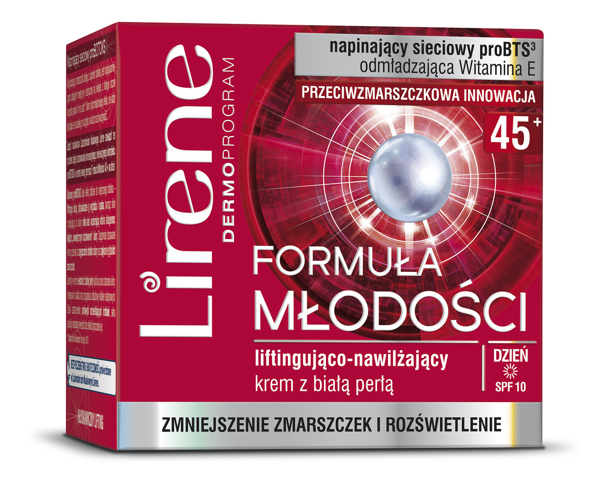 45+ Liftingująco-nawilżający krem z białą perłą na dzień