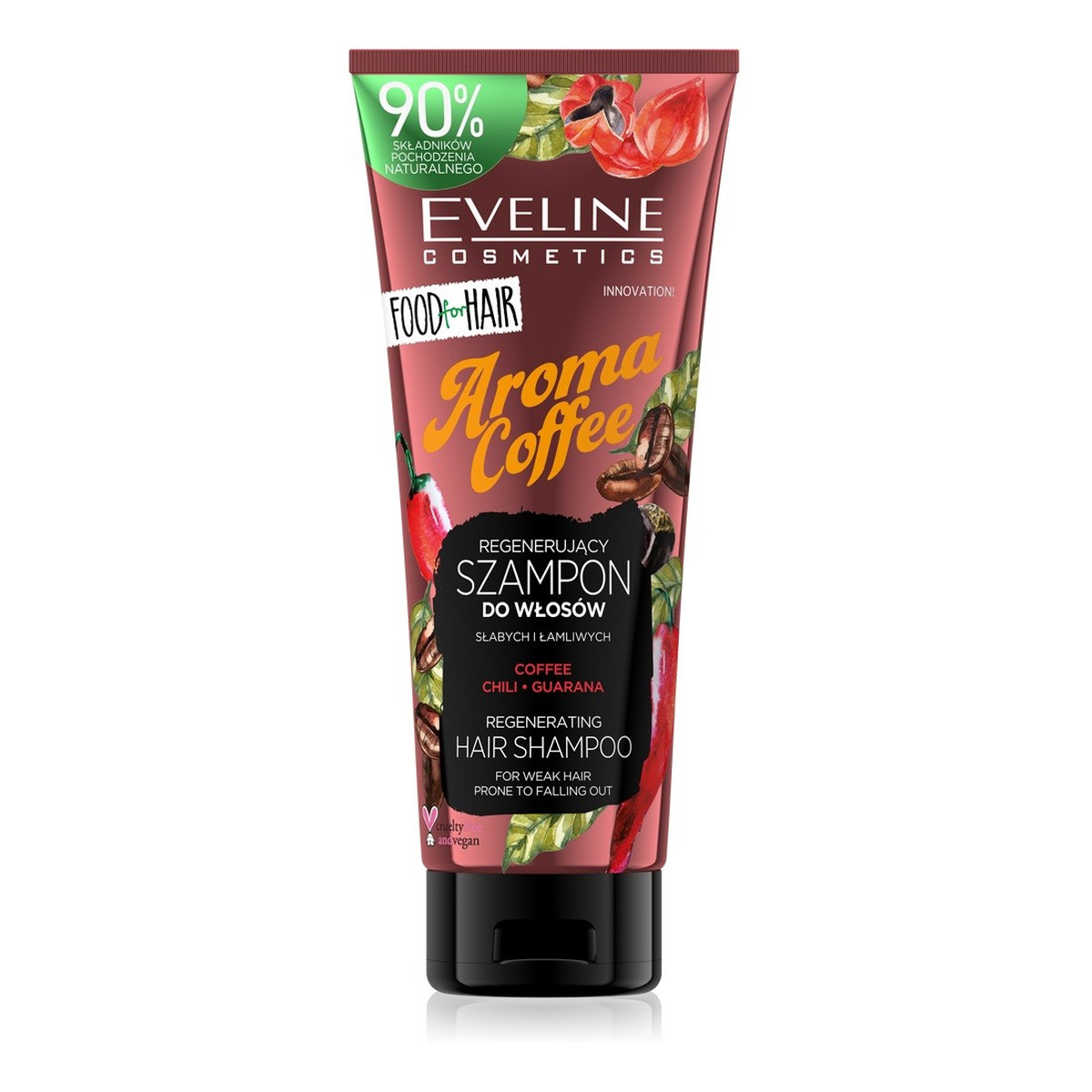 Eveline Food for Hair Aroma Coffee Szampon do włosów słabych i łamliwych - regeneracja i wzmocnienie 250ml