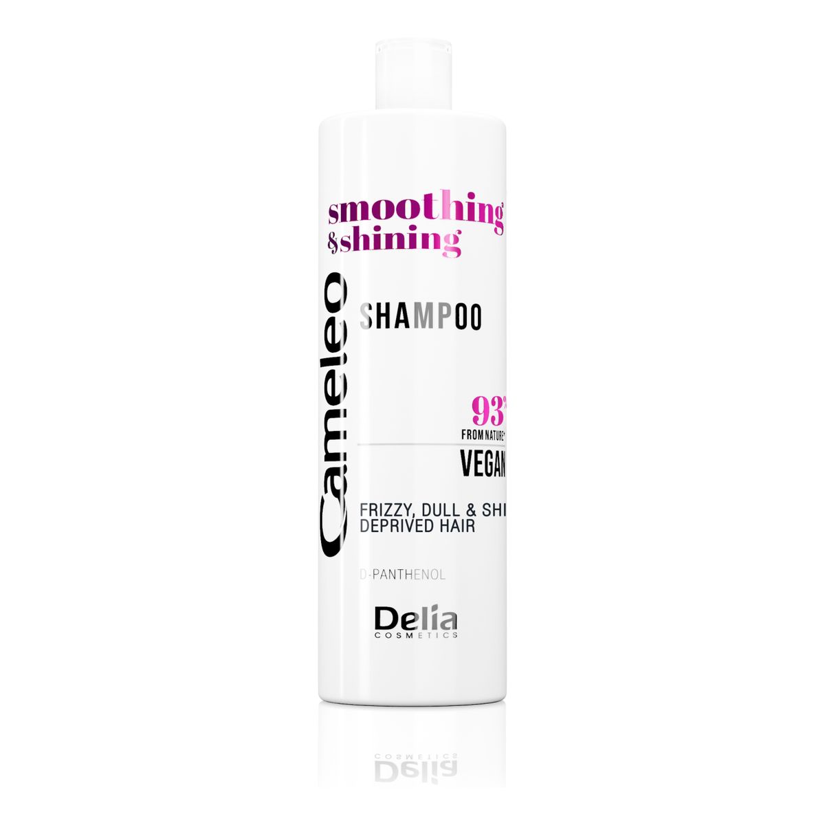 Delia Cameleo Wegański szampon wygładzający i nabłyszczający z pantenolem 400ml