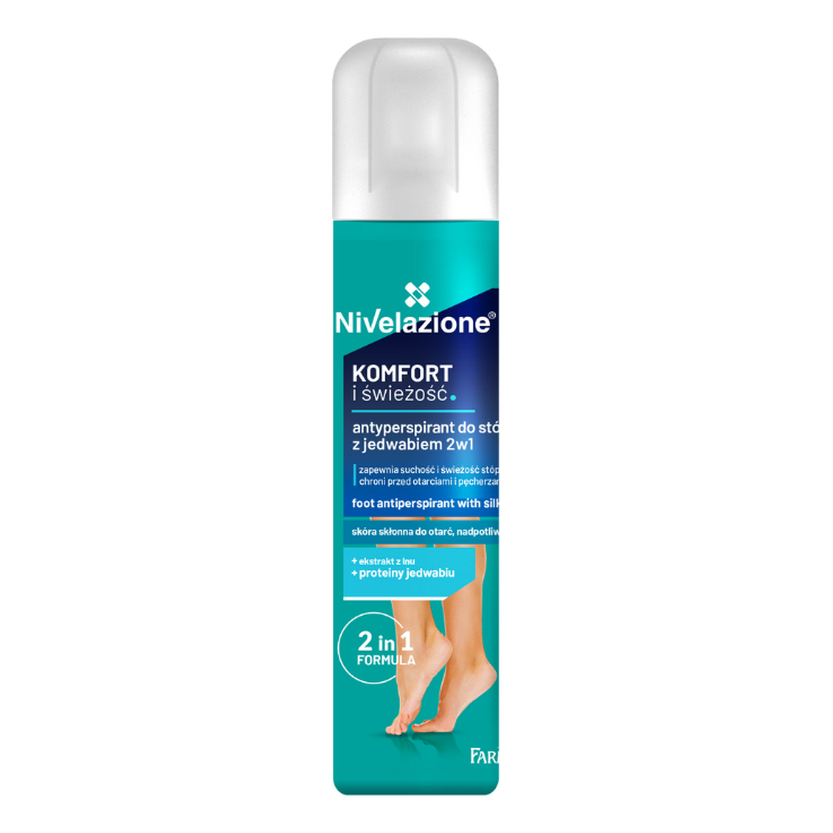 Farmona Nivelazione Antyperspirant do stóp z jedwabiem 2w1 180ml