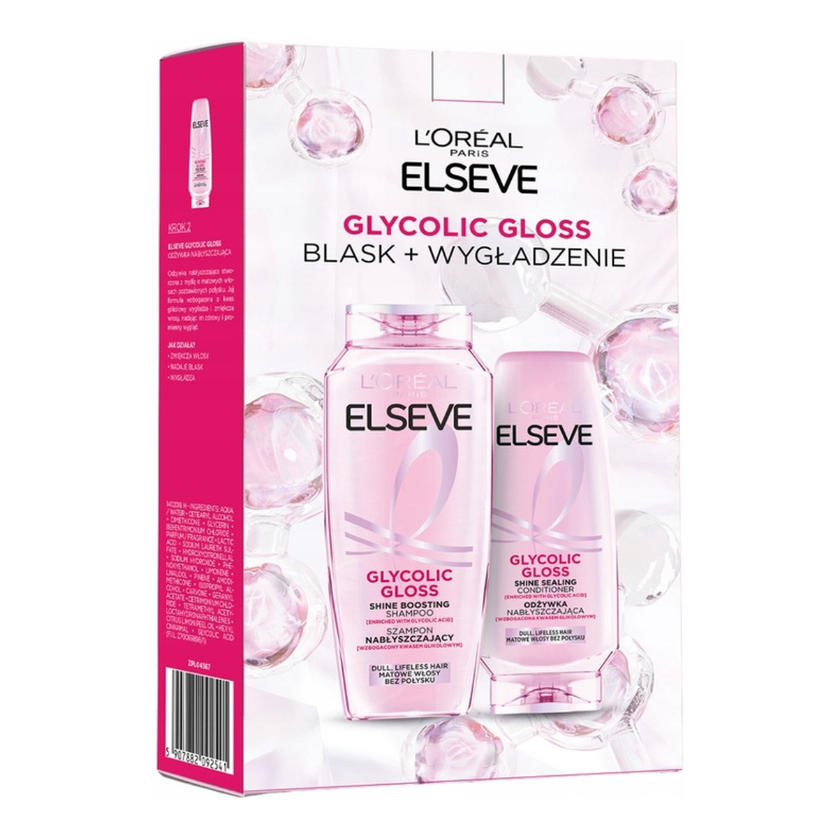 L'Oreal Paris LOR ELSEVE Zestaw glycolic gloss szamp+odżywka