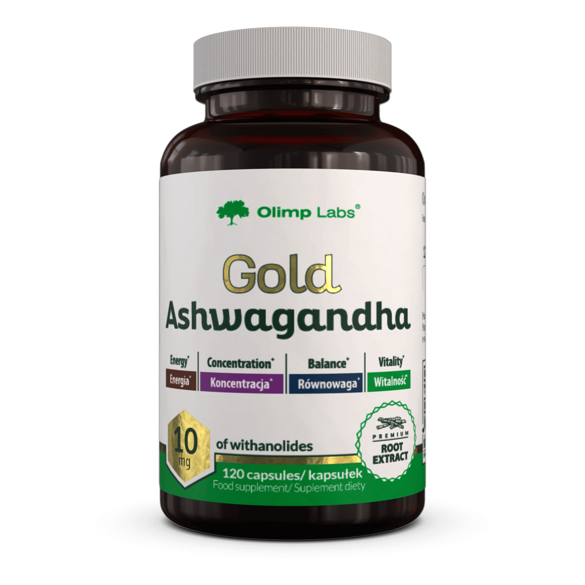 Olimp Labs Gold Ashwagandha suplement diety 120 kapsułek