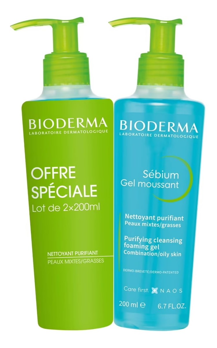 Żel do mycia twarzy do cery tłustej i mieszanej 2x