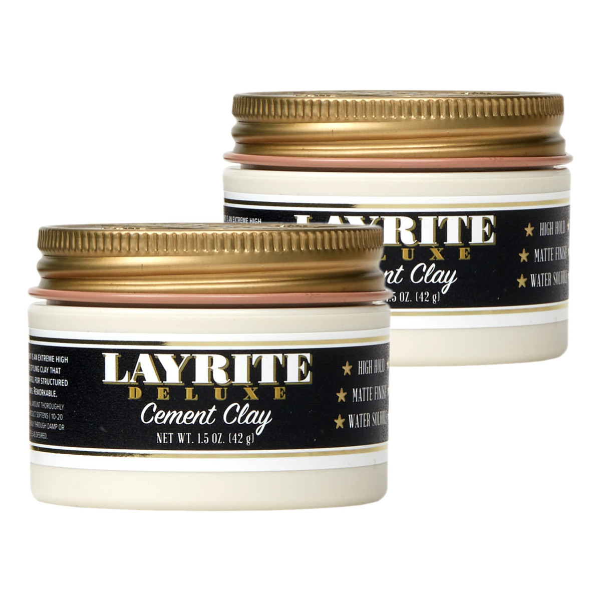 Layrite Cement Clay Pomada do włosów o mocnym chwycie Matowa 2x42g