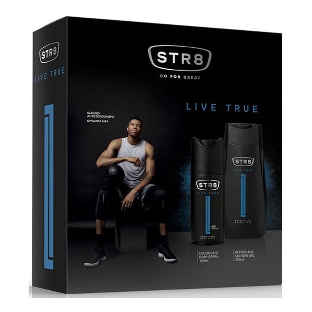 STR8 Live True zestaw prezentowy (dezodorant spray 150ml + żel pod prysznic 250ml) 250ml