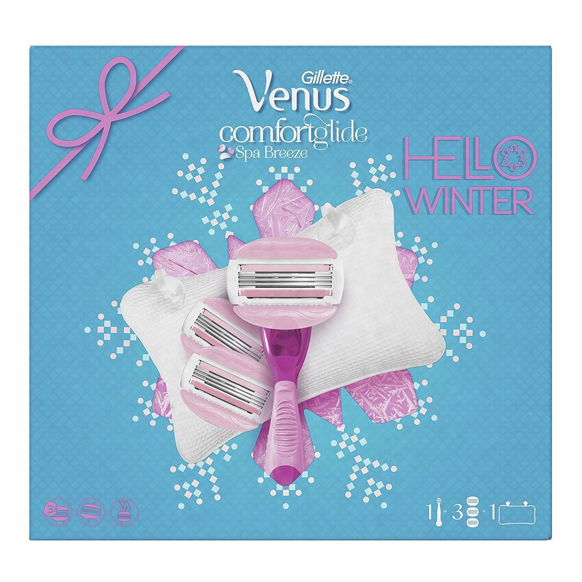 Gillette Venus ComfortGlide Spa Breeze zestaw (Maszynka + 2 ostrza + poduszka)