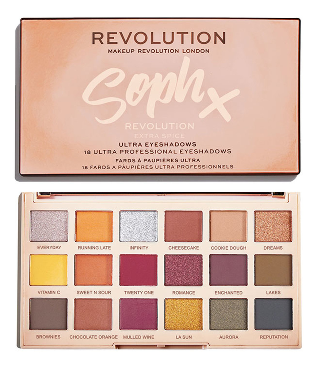Paleta 18 cieni do powiek Extra Spice
