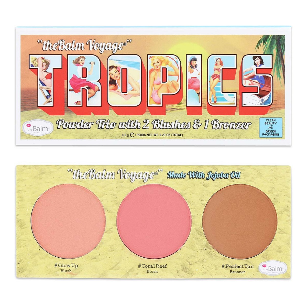 the Balm Tropics powder trio paleta do makijażu 8,5 g