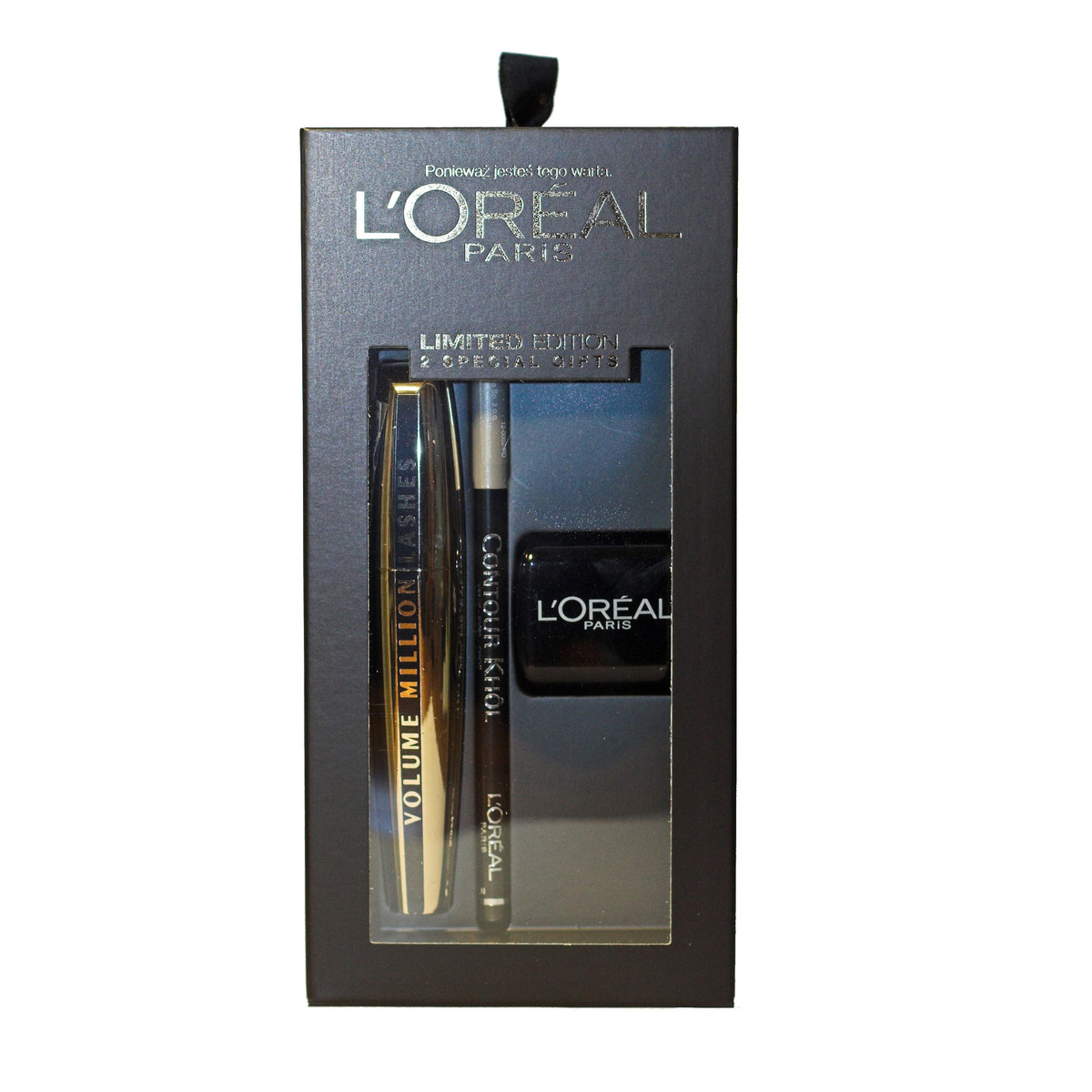 L'Oreal Paris ZESTAW Tusz Million Lashes + Kredka Do Oczu Contour Kohl + Temperówka