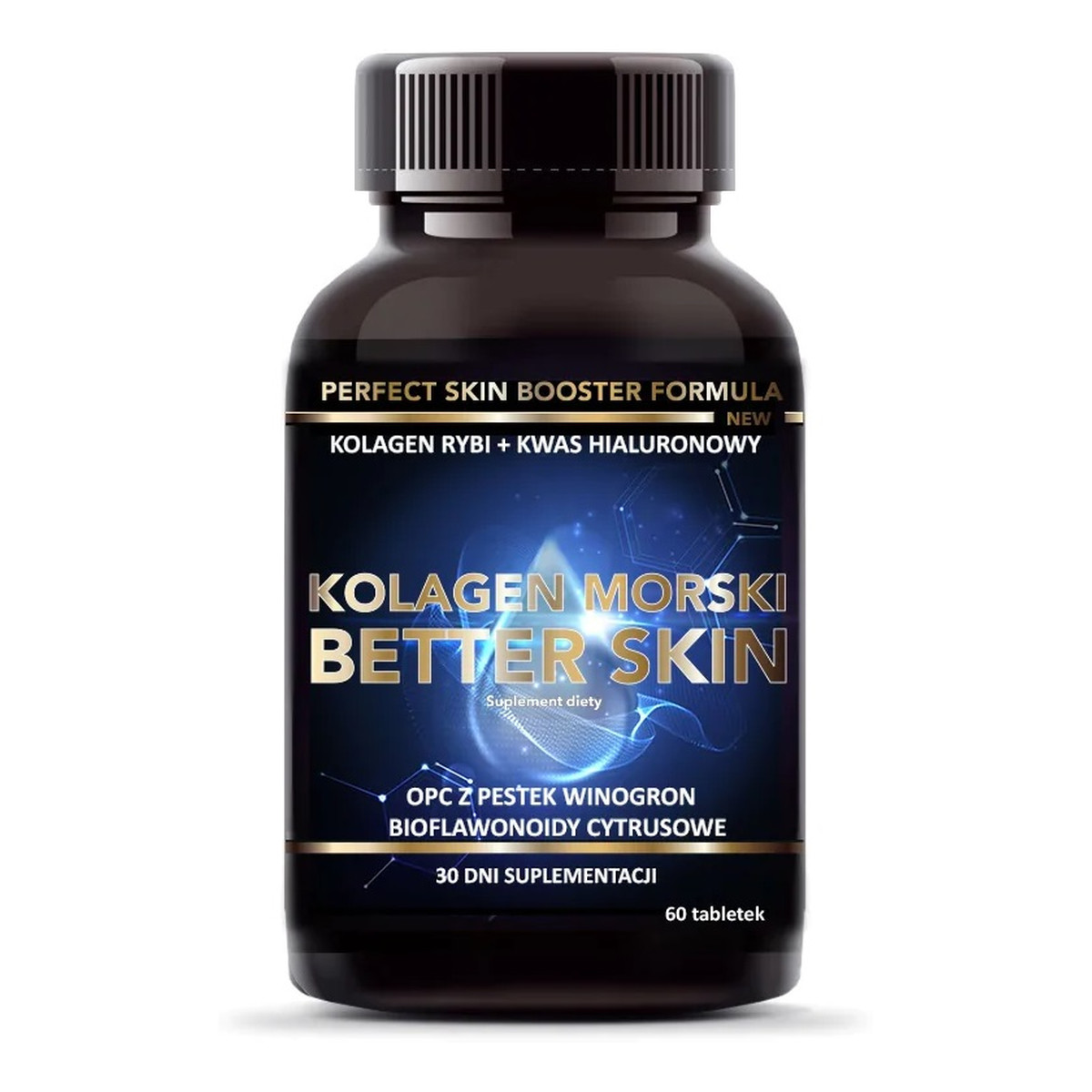 Intenson Kolagen morski better skin + witamina c + kwas hialuronowy suplement diety 60 tabletek