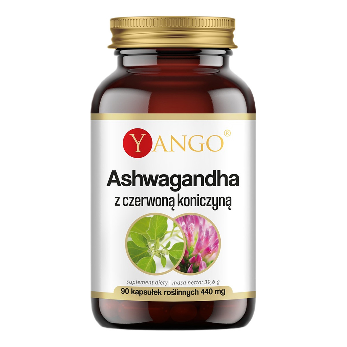 Yango Ashwagandha z czerwoną koniczyną suplement diety 90 kapsułek