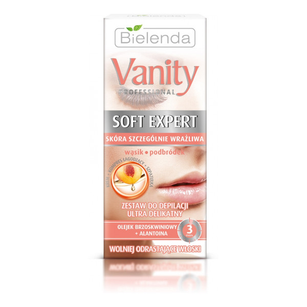 Bielenda Vanity Soft Expert Zestaw Do Depilacji Ultra Delikatny-Wąsik, Podbródek 15ml