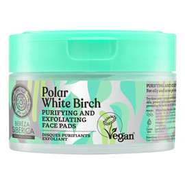 Wegańskie, oczyszczająco - złuszczające płatki do twarzy, do skóry tłustej oraz z tendencją do powstawania trądziku Bereza Siberica, 20szt