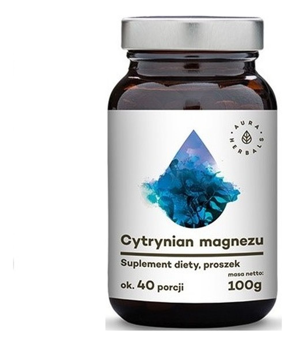 Cytrynian magnezu Suplement diety w proszku (40 porcji)