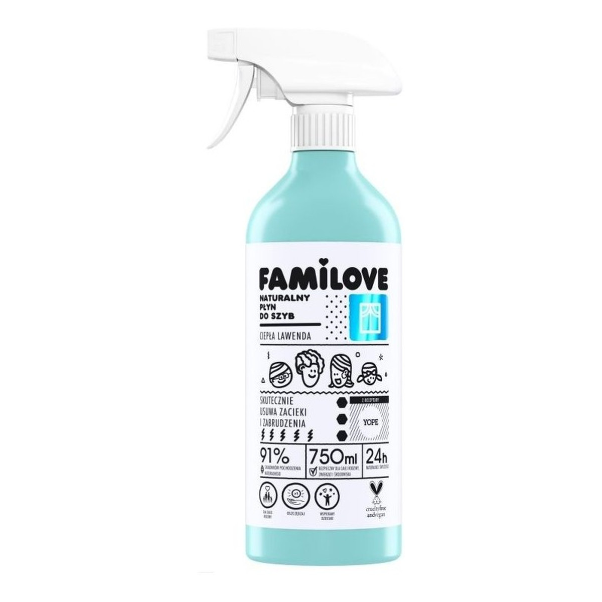 Yope Familove Płyn do mycia szyb Lawenda 750ml