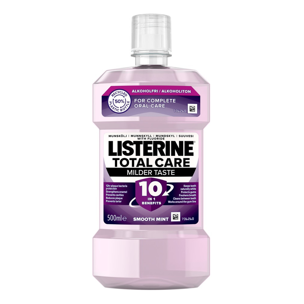 Listerine Total care 10w1 płyn do płukania jamy ustnej smooth mint 500ml