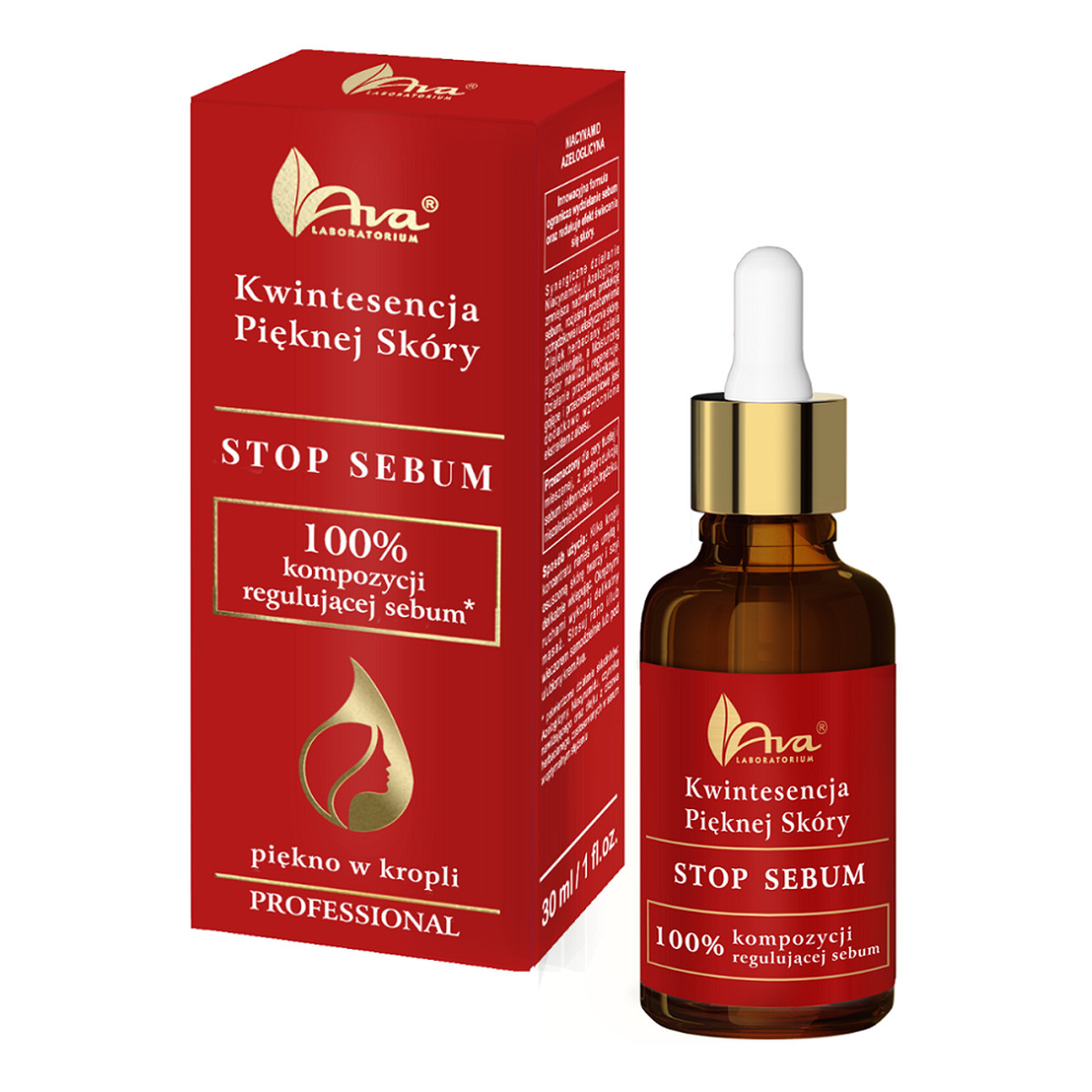 Ava Laboratorium Kwintesencja pięknej skóry stop sebum normalizujące serum do twarzy 30ml