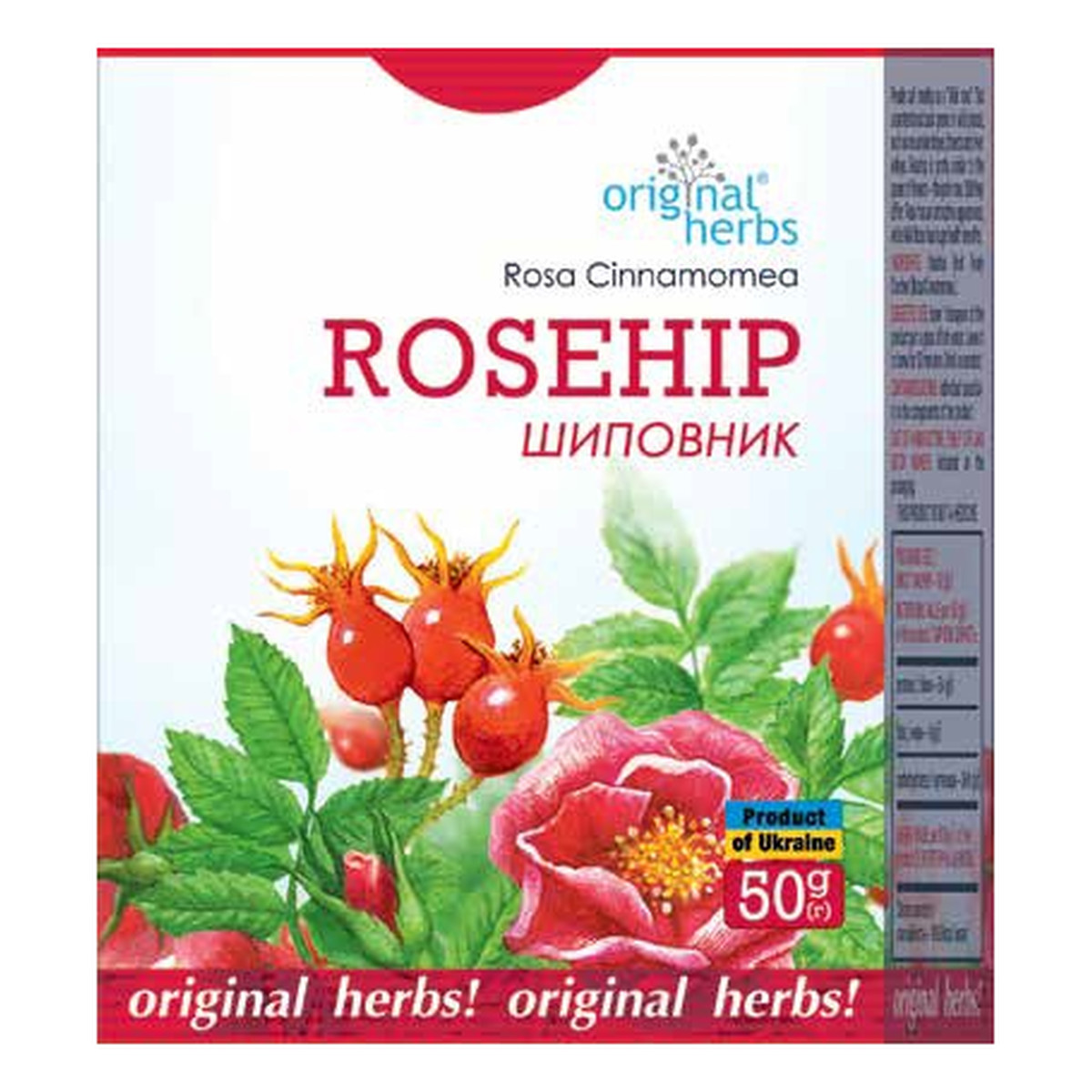 Original Herbs Herbatka ziołowa owoce dzikiej róży (w proszku) 50g