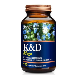 K&D Mega w oleju z czarnuszki suplement diety 120 kapsułek
