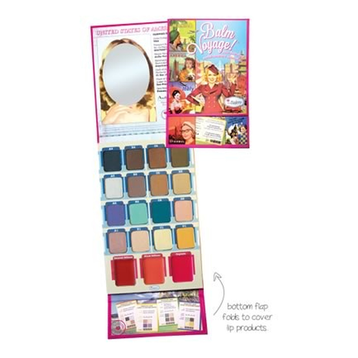the Balm Palette Balm Voyage Mini Face Palette,lips,eyes & cheeks Paleta do makijażu 35g