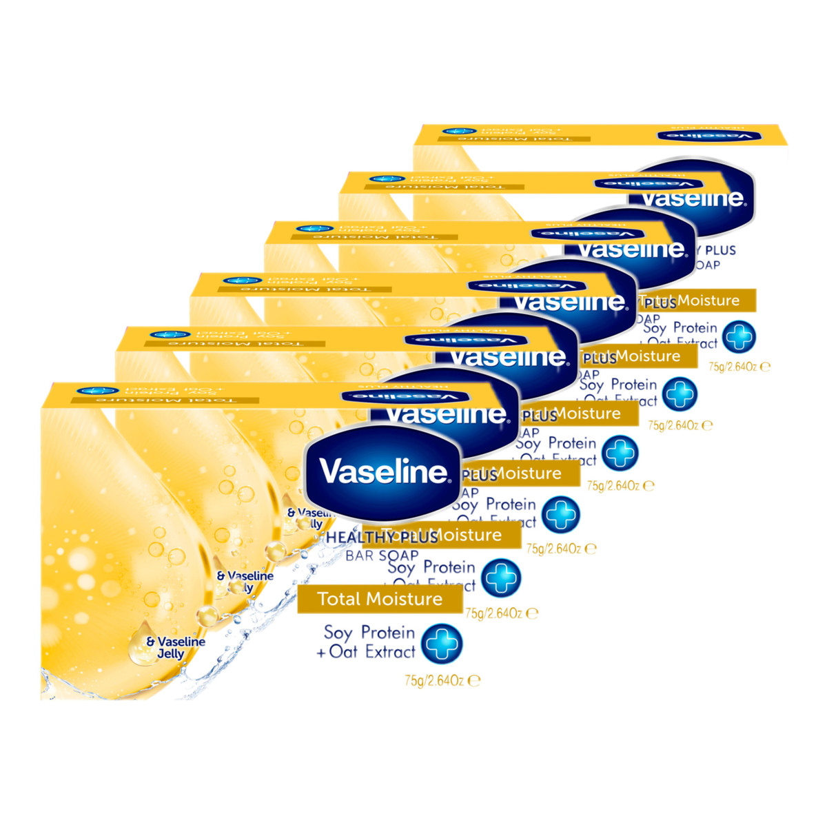 Vaseline Total moisture Mydło w kostce 6x75g